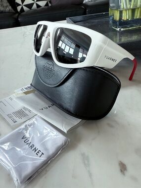 New VIARNET Altitude 03 White Blue Polarlynx Sunglasses
